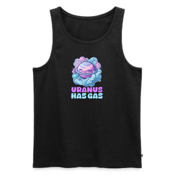 Uranus Uranus Has Gas! - Men's Premium Organic Tank Top - black - Front - AI Model Male 178 light (178cm)