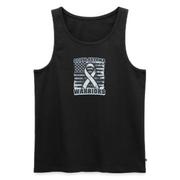 Glioblastoma Awareness Glioblastoma Warriors - Men's Premium Organic Tank Top - black - Front - Michal (187cm)