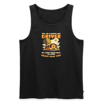 Busfahrer wissen nicht, was zu tun ist - Männer Premium Bio Tank Top - Schwarz - Vorne - AI Model Male 178 light (178cm)