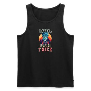 Diesel Car Lover Because Like My Air Like Humor - Men's Premium Organic Tank Top - black - Front - Michal (187cm)