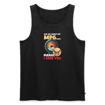 Dieselauto-Liebhaber fragen Sie mich nach MPG... Bitte - Männer Premium Bio Tank Top - Schwarz - Vorne - AI Model Male 178 light (178cm)
