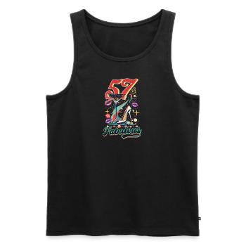 57. Geburtstag 57 & fabelhaft - Männer Premium Bio Tank Top - Schwarz - Vorne - AI Model Male 178 light (178cm)