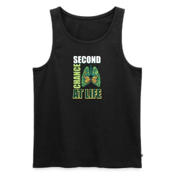 Lung Transplant Second Chance at Life - Men's Premium Organic Tank Top - black - Front - Michal (187cm)