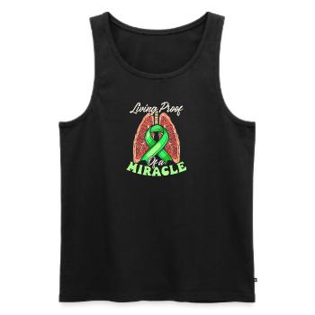 Lung Transplant Living Proof of a Miracle - Men's Premium Organic Tank Top - black - Front - Michal (187cm)