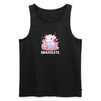 Axolotl Snaxolotl - Männer Premium Bio Tank Top - Schwarz - Vorne - AI Model Male 178 light (178cm)