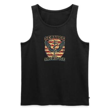 VA Nurse Service And Sacrifice - Men's Premium Organic Tank Top - black - Front - AI Model Male 178 light (178cm)
