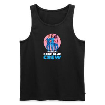 Infirmière de l’urgence Code Blue Crew - Débardeur bio Premium Homme - noir - Devant - Michal (187cm)