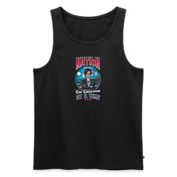 Enseignant patriotique éduquant la nation Classe A Tim - Débardeur bio Premium Homme - noir - Devant - Michal (187cm)