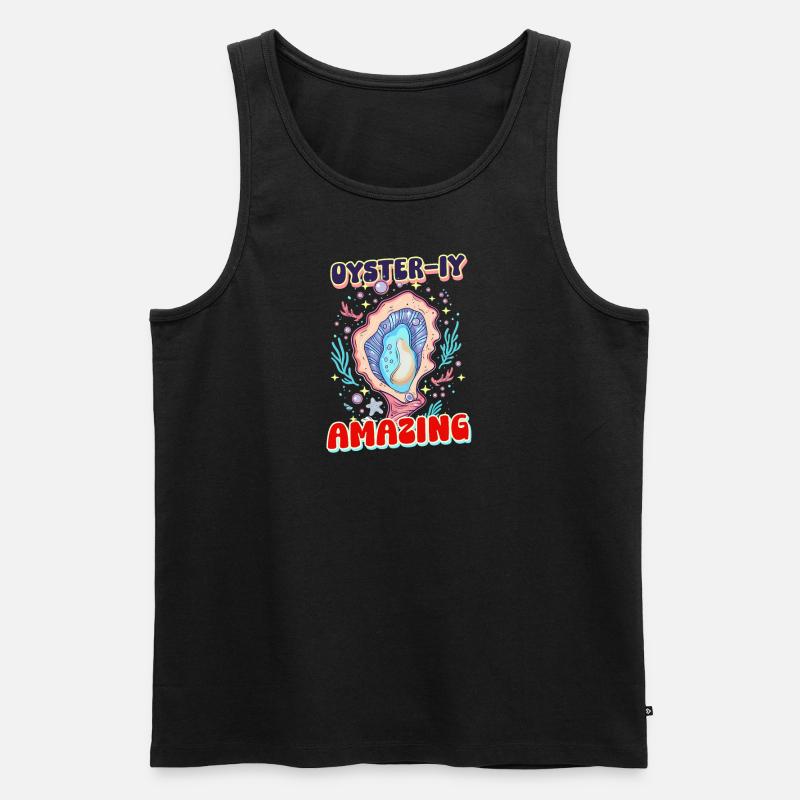 Austern Austernartig Erstaunlich - Männer Premium Bio Tank Top - Schwarz