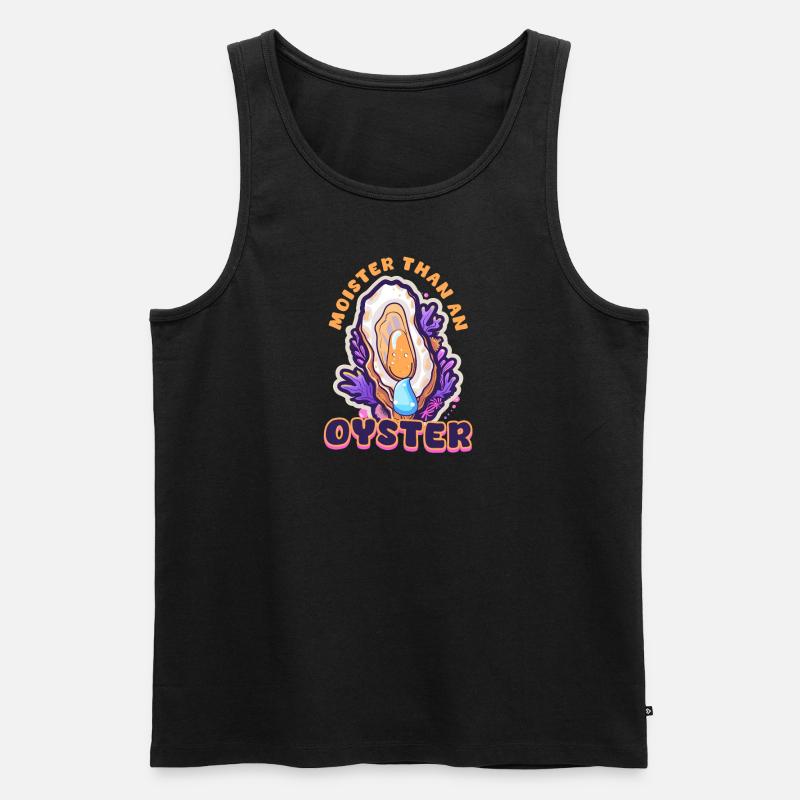 Auster feuchter als eine Auster - Männer Premium Bio Tank Top - Schwarz