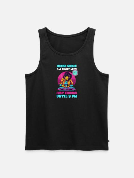 EDM Rave Mom House Music Until 9 PM - Men's Premium Organic Tank Top - black