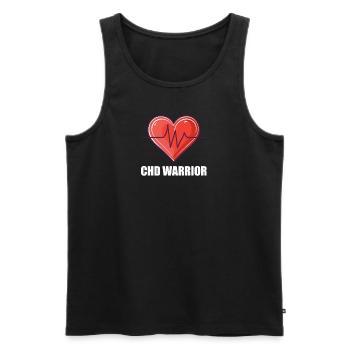 Conscience CHD Warrior - Débardeur bio Premium Homme - noir - Devant - Michal (187cm)
