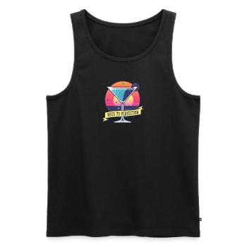 90 Years Old Aged to Perfection - Men's Premium Organic Tank Top - black - Front - Michal (187cm)