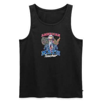 4. Juli Mathelehrer Amerikanischer Mathelehrer - Männer Premium Bio Tank Top - Schwarz - Vorne - Michal (187cm)