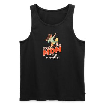 Taekwondo Mom Taekwondo Mom: Always Supporting - Men's Premium Organic Tank Top - black - Front - Michal (187cm)
