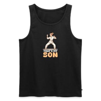Taekwondo Mom That'S My Son! - Men's Premium Organic Tank Top - black - Front - Michal (187cm)