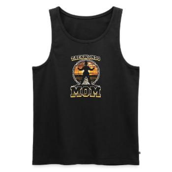 Taekwondo Mom Taekwondo Mom - Men's Premium Organic Tank Top - black - Front - Michal (187cm)