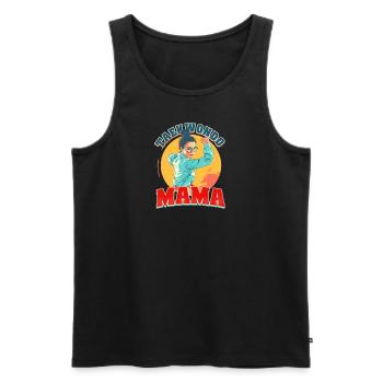 Taekwondo Mom Taekwondo Mama - Men's Premium Organic Tank Top - black - Front - Michal (187cm)