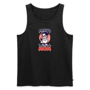 Taekwondo Mom Proud Taekwondo Mom - Men's Premium Organic Tank Top - black - Front - Michal (187cm)