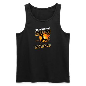 Taekwondo Mom Taekwondo Mom: My Hero - Men's Premium Organic Tank Top - black - Front - Michal (187cm)