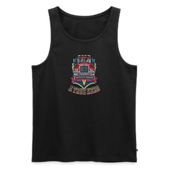 Feuerwehrmann-Opa Ein wahrer Held - Männer Premium Bio Tank Top - Schwarz - Vorne - AI Model Male 178 light (178cm)