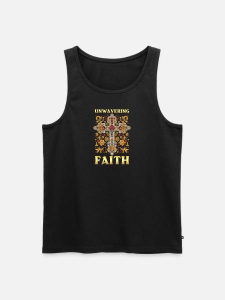 Orthodox Unwavering Faith - Men's Premium Organic Tank Top - black