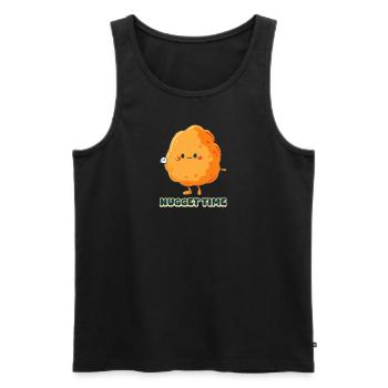 Chicken Nugget Nugget Time - Men's Premium Organic Tank Top - black - Front - Michal (187cm)