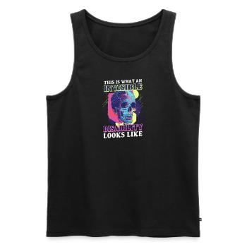 Invisible Disability What An Looks Like - Men's Premium Organic Tank Top - black - Front - AI Model Male 178 light (178cm)