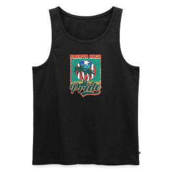 Porto Rico Porto Rico Fierté - Débardeur bio Premium Homme - noir - Devant - Michal (187cm)