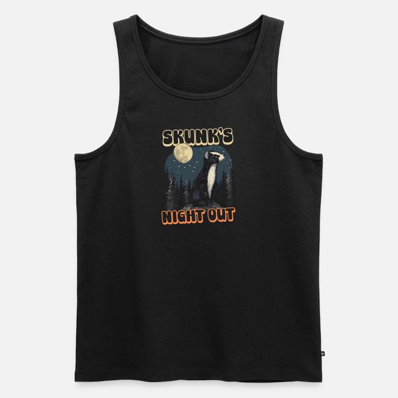 Skunk Skunks Abend - Männer Premium Bio Tank Top - Schwarz