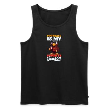 Thanksgiving Football Saison préférée de football - Débardeur bio Premium Homme - noir - Devant - AI Model Male 178 light (178cm)