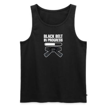 Jiu Jitsu Ceinture Noire En Progrès - Débardeur bio Premium Homme - noir - Devant - AI Model Male 178 light (178cm)