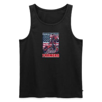 Landwirte Unterstützen Sie Ihre Landwirte vor Ort - Männer Premium Bio Tank Top - Schwarz - Vorne - AI Model Male 178 light (178cm)