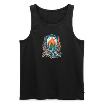 Wildland Firefighter Resilience On The Frontline - Men's Premium Organic Tank Top - black - Front - Michal (187cm)