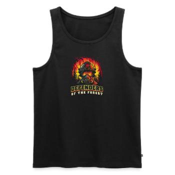 Wildland Firefighter Defenders Of The Forest - Men's Premium Organic Tank Top - black - Front - AI Model Male 178 light (178cm)