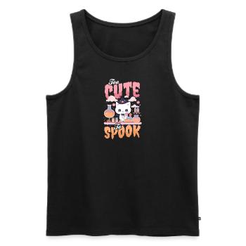 Halloween Chemistry Teacher Too Cute To Spook Cat - Men's Premium Organic Tank Top - black - Front - AI Model Male 178 light (178cm)