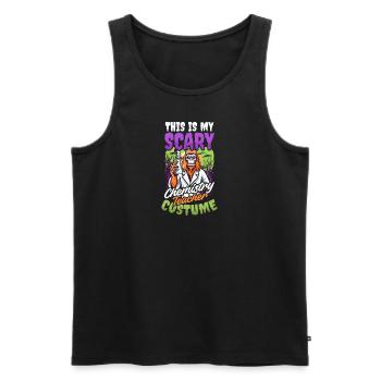 Halloween Chemistry Teacher Scary Teacher Costume - Men's Premium Organic Tank Top - black - Front - AI Model Male 178 light (178cm)