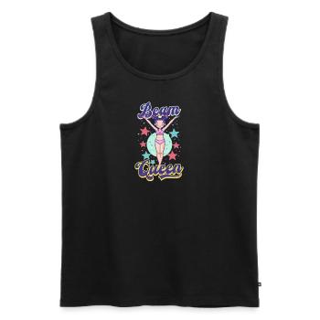 Gymnastique Beam Queen - Débardeur bio Premium Homme - noir - Devant - AI Model Male 178 light (178cm)