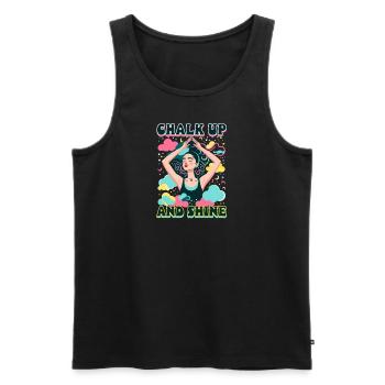 Gymnastics Chalk Up And Shine - Men's Premium Organic Tank Top - black - Front - Michal (187cm)