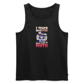 Halloween Math Teacher I Teach Some Call Math - Men's Premium Organic Tank Top - black - Front - Michal (187cm)