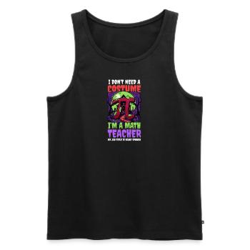 Halloween Math Teacher Don't Need Costume Job Scar - Men's Premium Organic Tank Top - black - Front - Michal (187cm)