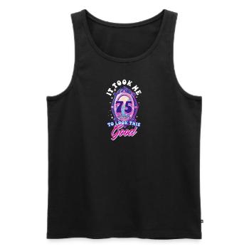 75th Birthday It Took Me 75 Years To Look This Goo - Men's Premium Organic Tank Top - black - Front - AI Model Male 178 light (178cm)
