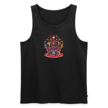 75. Geburtstag 75 & Fabelhaft - Männer Premium Bio Tank Top - Schwarz - Vorne - Michal (187cm)