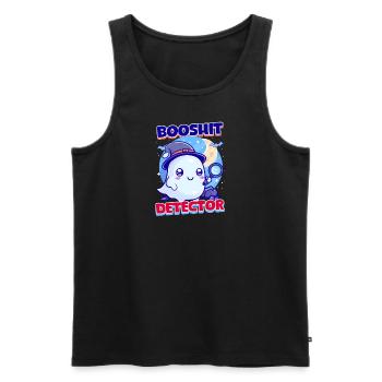 Booshit Booshit Detektor - Männer Premium Bio Tank Top - Schwarz - Vorne - AI Model Male 178 light (178cm)