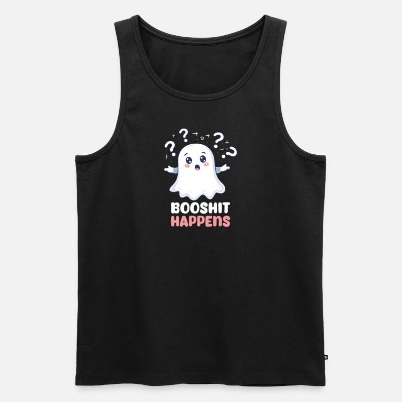 Booshit Booshit passiert - Männer Premium Bio Tank Top - Schwarz