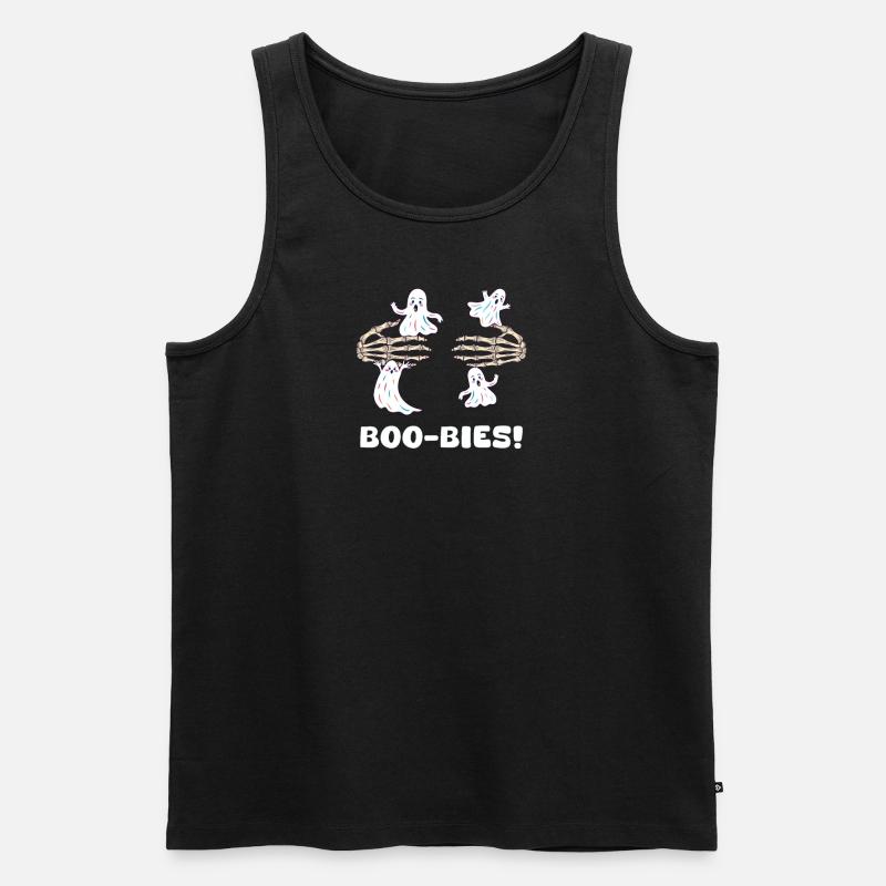 Halloween-Brüste Boo-Bies! - Männer Premium Bio Tank Top - Schwarz
