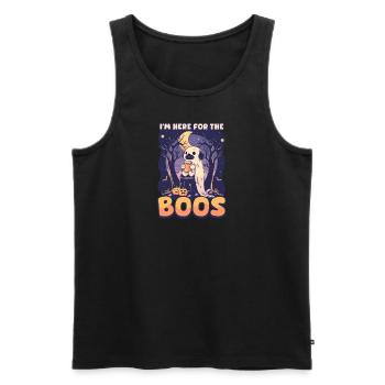 Halloween Dog I’M Here For The Boos - Men's Premium Organic Tank Top - black - Front - AI Model Male 178 light (178cm)