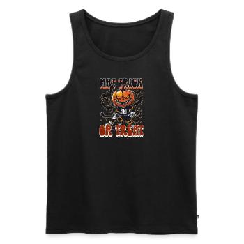 Halloween Ice Hockey Hat Trick Or Treat! - Men's Premium Organic Tank Top - black - Front - Michal (187cm)