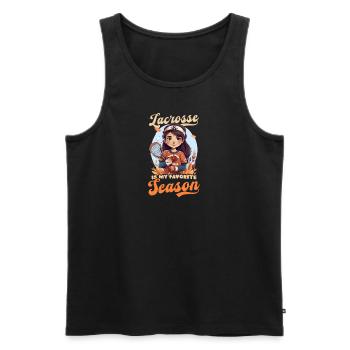 Thanksgiving Lacrosse Lacrosse Lieblingsjahreszeit - Männer Premium Bio Tank Top - Schwarz - Vorne - Michal (187cm)