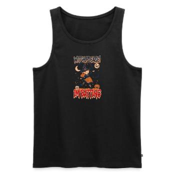 Halloween Baseball Witch, Please! I'm Batting - Men's Premium Organic Tank Top - black - Front - Michal (187cm)
